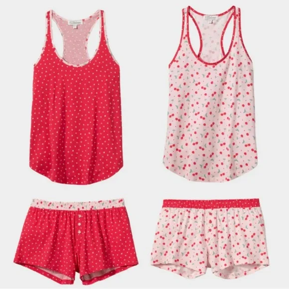 PJ Salvage Mix & Match Hearts & Cherries Pajama Set - Picture 2 of 4